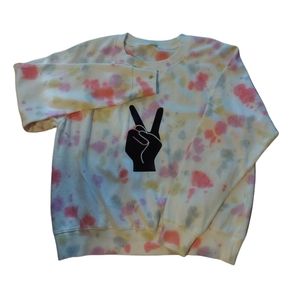 Peace tie dye sweater